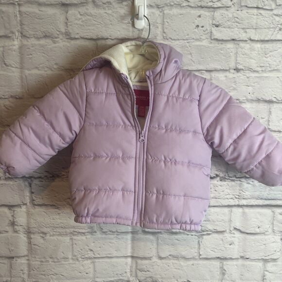 London Fog Little Girls Lavender Hooded Winter Play Cozy Puffer Coat 24M - Picture 2 of 7